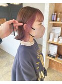 ピンクラベンダーインナーカラー