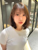 ロンド マーレ 天神大名店(Lond mare)&nbsp;ウェットヘア/オリーブベージュ/レイヤーカット/