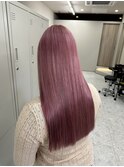 ピンク　ハイトーン　ブリーチ　ケアブリーチ