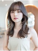 韓国レイヤーくびれヘア髪質改善透明感カラー前髪艶髪小顔