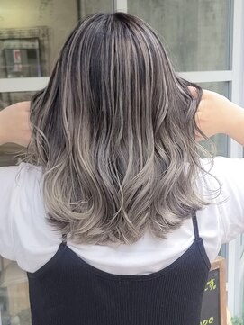 ヘアアンドビューティ ガーデン ベルモール店(HAIR AND BEAUTY GARDEN) ダブルカラーバレイヤージュベージュカラー白髪ぼかしハイライト