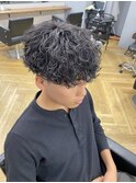 波巻きスパイラルパーマメンズマッシュパーマツイストパーマ