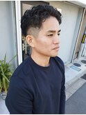 オールバック(ナチュラルパーマ)