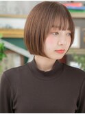 外国人風ことりベージュ小顔切りっぱなしボブ北浦和20代30代40代