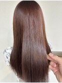 髪質改善カラー　オレンジベージュ