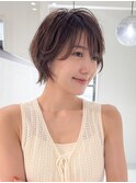 グランマッシュ/細めハイライト/ショート/白髪ぼかし/前髪☆21