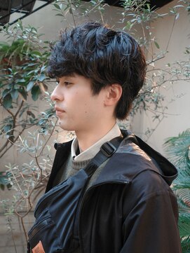 MAKE'S men's 表参道/原宿/メンズカット/メンズパーマ【メイクス メンズ 】 ニュアンスパーマワンカールパーマツーブロックフェザーパーマ