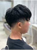宇都宮メンズカットツーブロックスパイキーショートフェード