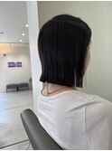 ヘアドネーションカット、切りっぱなしボブ