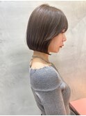 ダークラベンダー/くびれレイヤー/韓国巻き/顔周りカット
