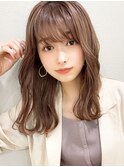 Silk-lei吉祥寺,ピンクベージュ,前髪,愛されふんわりカール