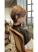 大人綺麗な小顔襟足スッキリショートボブ　30代40代50代