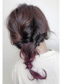 インナーカラー×ヘアアレンジ
