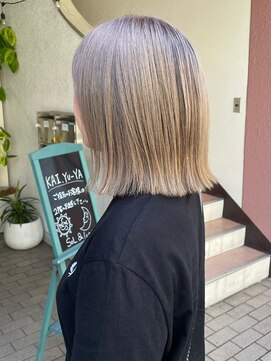 ヘアプレイスソル (HAIR PLACE SoL) 切りっぱなしボブ/ホワイトベージュ