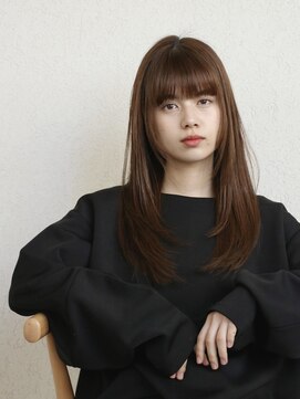 ガーデン オオタカノモリ(garden otakanomori) ワンカールで可愛いロング顔まわりレイヤースタイル×前髪あり