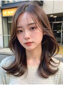 顔まわり/韓国ヘア/ヨシンモリ/くびれ巻き