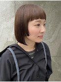 ボブにオン眉が可愛い、顔まわりステップカット!