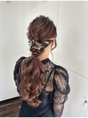 大人可愛いヘアアレンジ☆編込みポニーテール