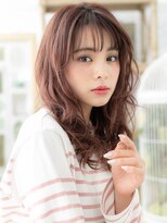 カバーヘア ブリス 戸田公園西口店(COVER HAIR bliss)&nbsp;ミルクティーピンク韓国風レイヤーロングh3戸田公園20代30代40代