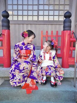 シーム(Seamu)の写真/予約の絶えない、七五三といったらSeamu!!着物を着てより特別な思い出に*出張着付けも受け付けております◎