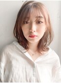 外ハネボブホワイトブロンド大人可愛い結べるボブ#291f0414