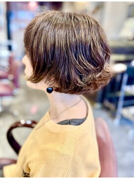 サーティエイト(38) 首キレイおしゃれ大人美人 ゆるふわパーマ/ボブ/カット/髪質改善