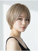 コンパクトショート×ハイトーンミルクティーベージュ