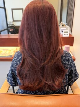 マーリャヘアー(mallia hair) 透け感×ツヤ感ピンクカラー