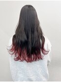 レッドピンク　× グラデーション