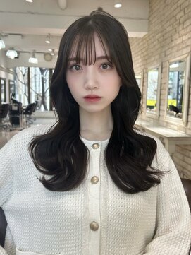 フォルテ 表参道店(FORTE) くびれヘア/アプリコットオレンジ/ハイライトカラー/髪質改善