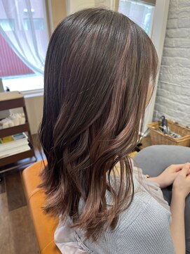 ニーネ バイ アグ(ni-ne by Agu) ベージュブラウン×ピンクベージュ