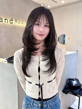 サンド 池袋(sand) レイヤーカット/ミディアムレイヤー/ハッシュカット/顔周り