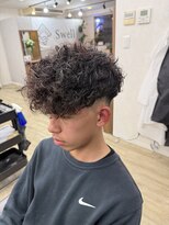スウェル 成田店(Swell)&nbsp;スペインカール×フェード[成田駅/Men's/メンズカット/パーマ]