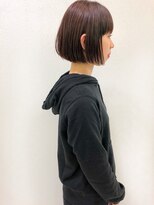 ガーデン ヘアークリエイトスペース(garden hair create space) 切りっぱなしボブ×バイオレットブラウン【30代/40代/50代】