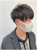 シルバーグレージュのハイライトショート【奥村北斗】