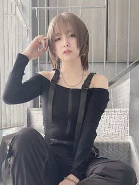 リアイス(Re:ICE) ミルクティーアッシュ小顔ミディアムウルフ