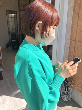 テオト(teoto.) オレンジピンクブラウン