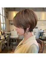 髪質改善と縮毛矯正の専門店 サンティエ(scintiller)&nbsp;大人綺麗な小顔襟足スッキリショートボブ　30代40代50代