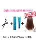 【限定50名酸熱75%OFF】カット+クオルシアカラー+髪質改善酸熱トリートメント