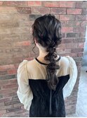 大人気！夏のヘアアレンジ編み下ろしゆるふわ/結婚式/デート