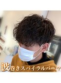 波巻きスパイラルパーマ×マッシュ