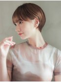 前髪秋色オリーブカラーくすみベージュ_F0227