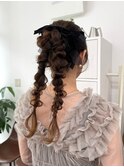 アップで可愛い◎編みおろしツイン