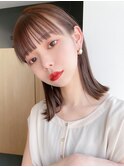 前髪重めミディアムボブ/20代/30代/40代/福山