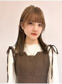 ベージュカラー ミルクティーベージュ 顔周りカット