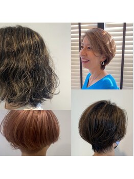 ワンランク上のお洒落なグレイカラー◎ダメージレスにこだわり、染める度に美しく、透明度のある艶髪へ♪