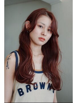 ヘアラウンジ アンリオ(hair lounge an rio) レイヤーカット×ワインレッド×髪質改善