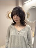 透明感ケアカラーアッシュグッレージュ顔まわりレイヤーカット