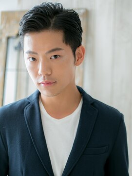 モッズヘア メン 南越谷南口店(mod's hair men) 黒髪ビジネス清潔感アップバングツーブロッククロップZ南越谷