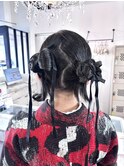 個性派卒業式ヘアセット